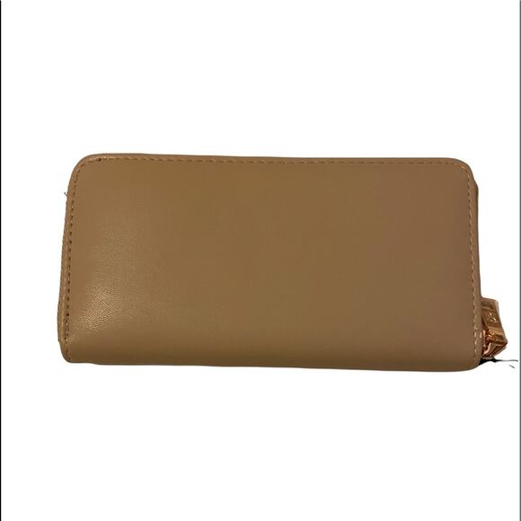 NWT Badgley Mischka Purse / Wallet with Gold Studs Taupe - Picture 2 of 4